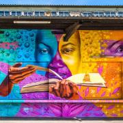 World Refugees Paint Their Journey at Stuttgart, Germany; Led by Artist, Joel Bergner. All rights reserved.